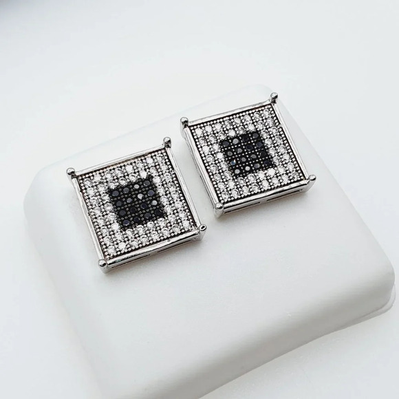 925 Sterling Silver Plated CZ Earrings, EVBRS678 - Picture 8 of 10
